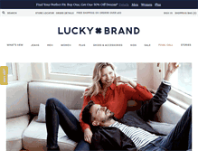 Tablet Screenshot of luckybrand.com